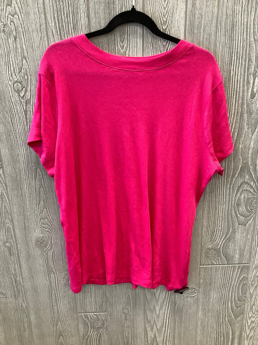 Top Short Sleeve By A New Day In Pink, Size: 2x