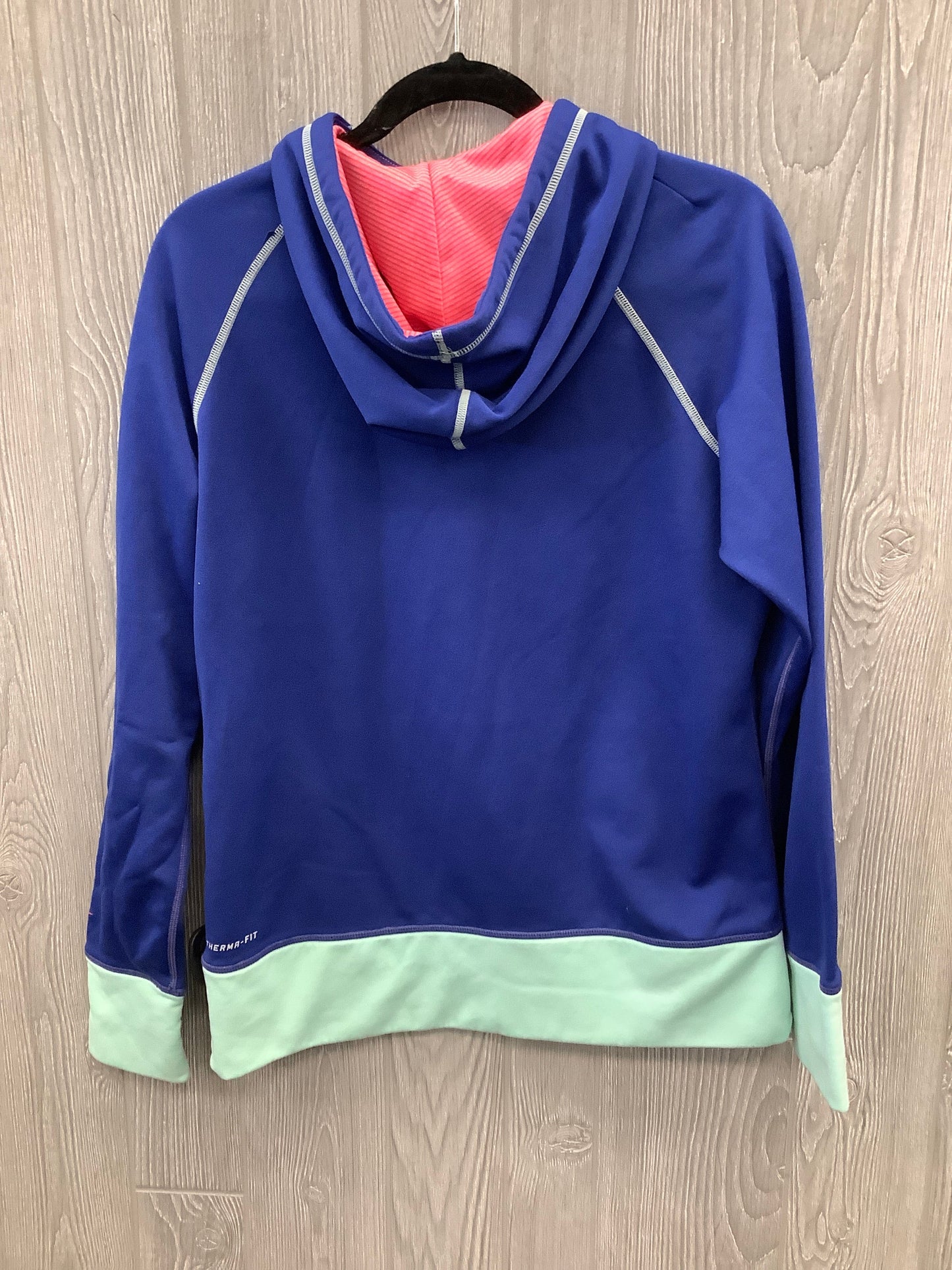 Sweatshirt Hoodie By Nike In Blue, Size: L