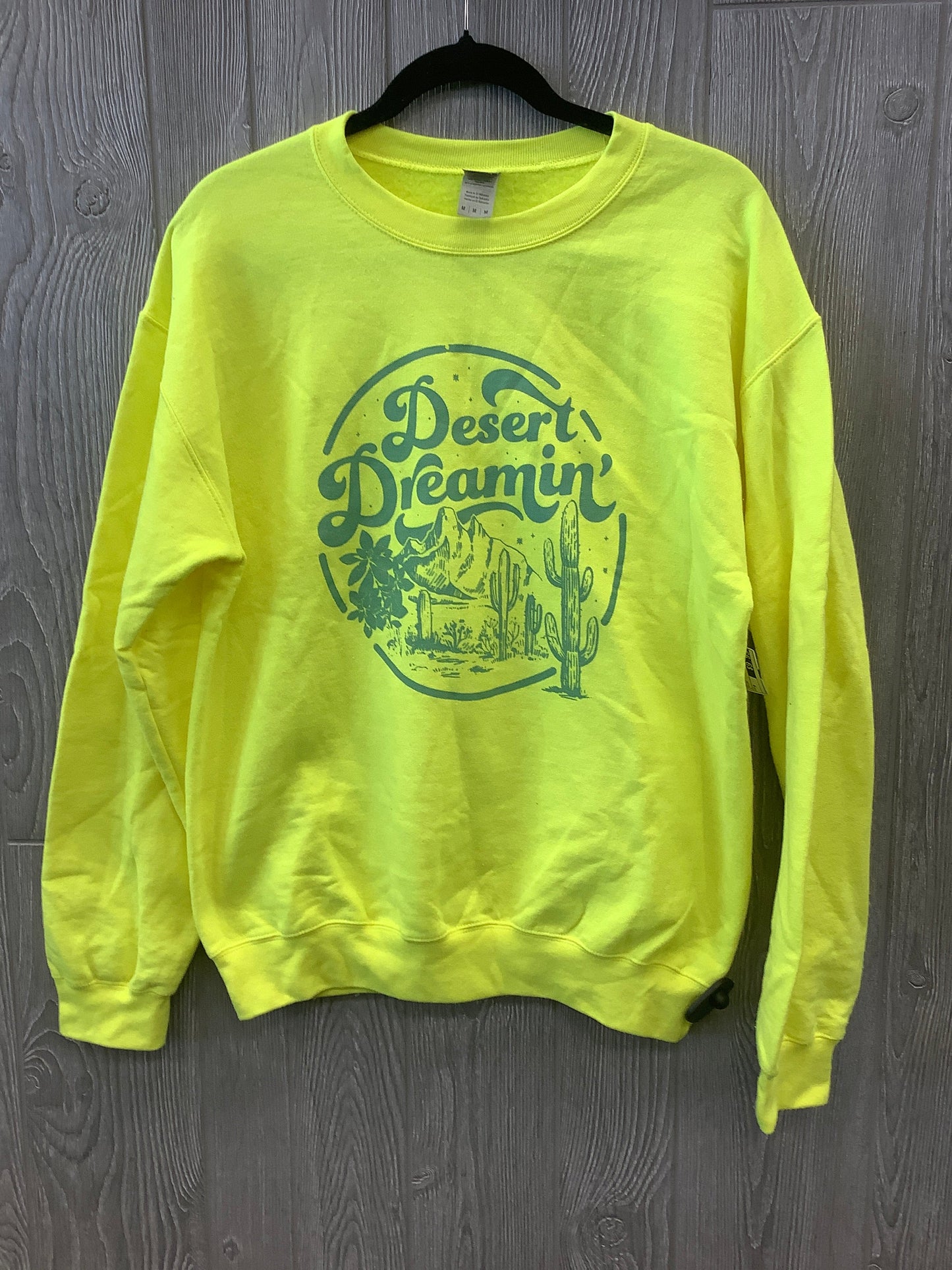 Sweatshirt Crewneck By Gildan In Yellow, Size: M