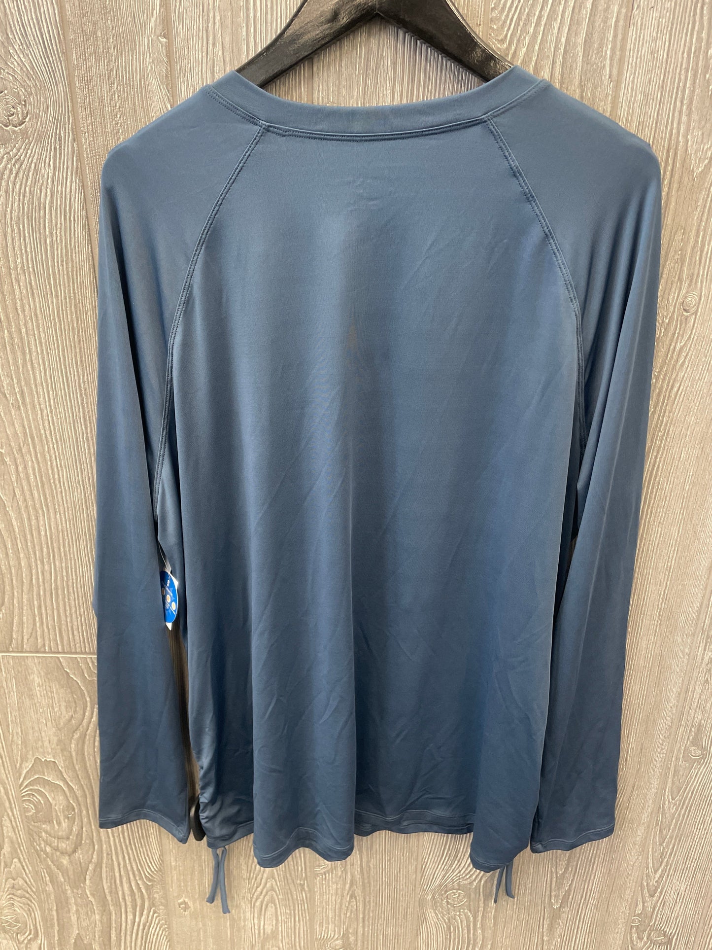 Athletic Top Long Sleeve Collar By Free Country In Blue, Size: 2x