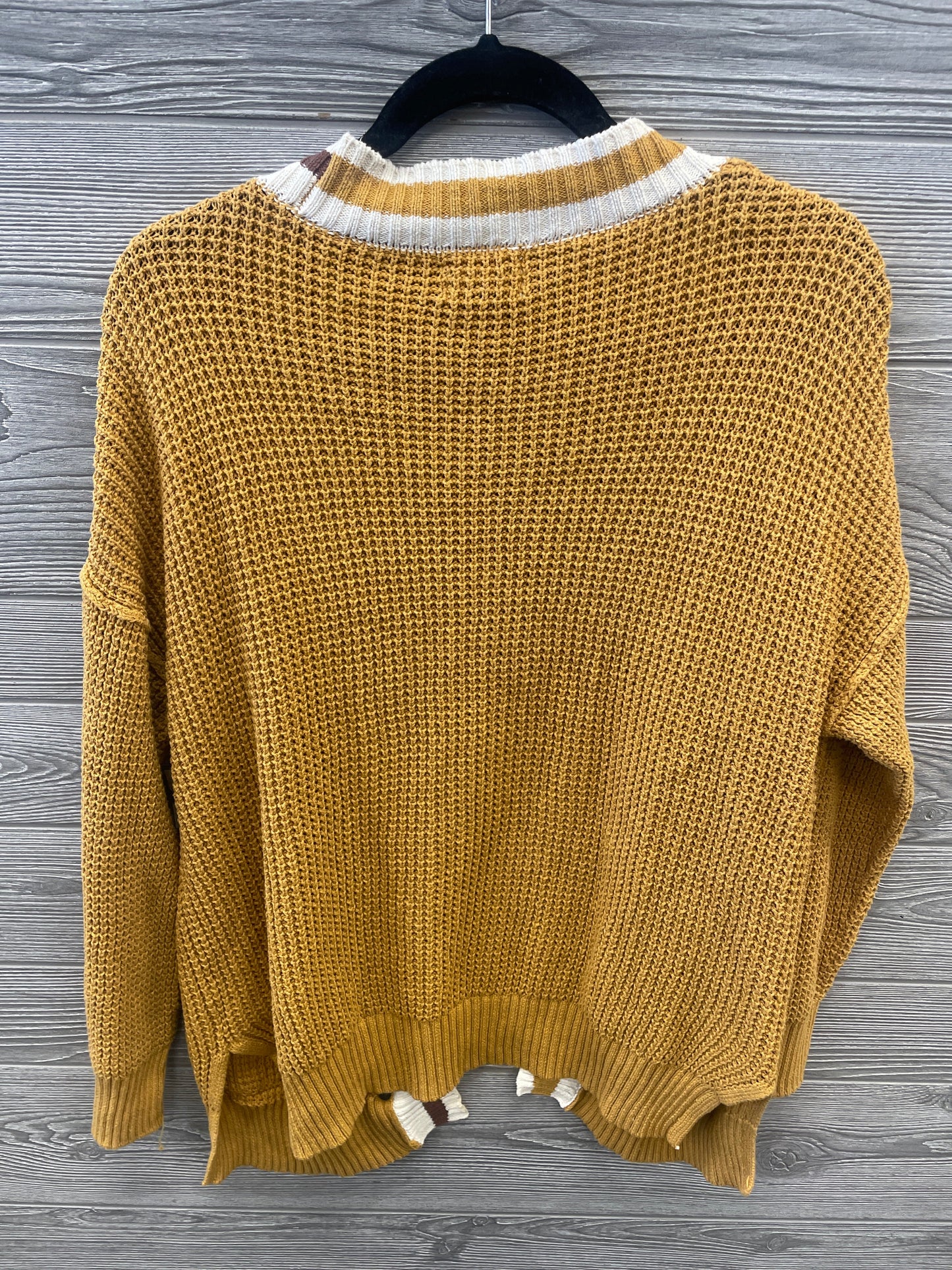 Sweater Cardigan By Universal Thread In Yellow, Size: M