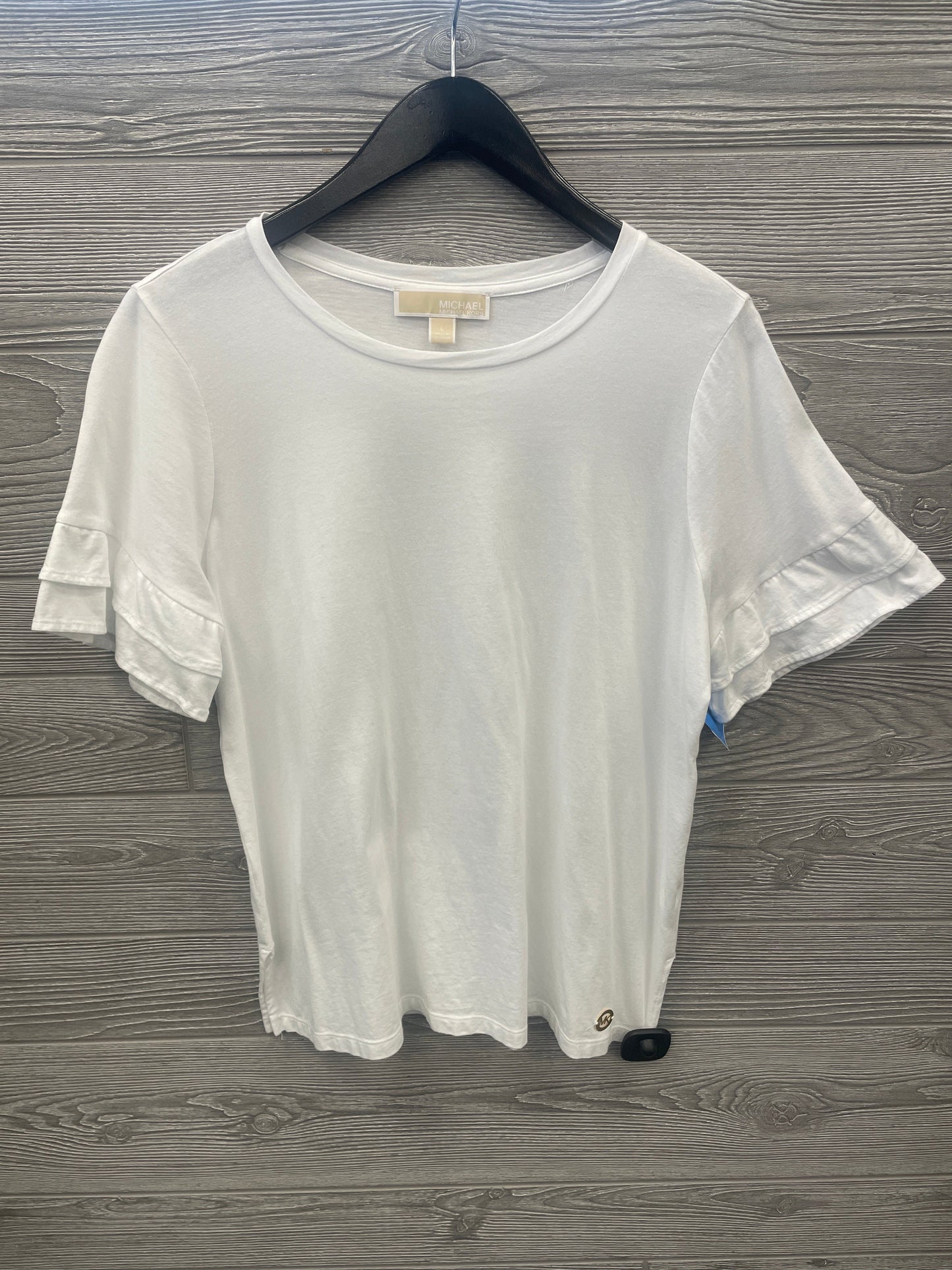 Top Short Sleeve By Michael By Michael Kors In White, Size: L