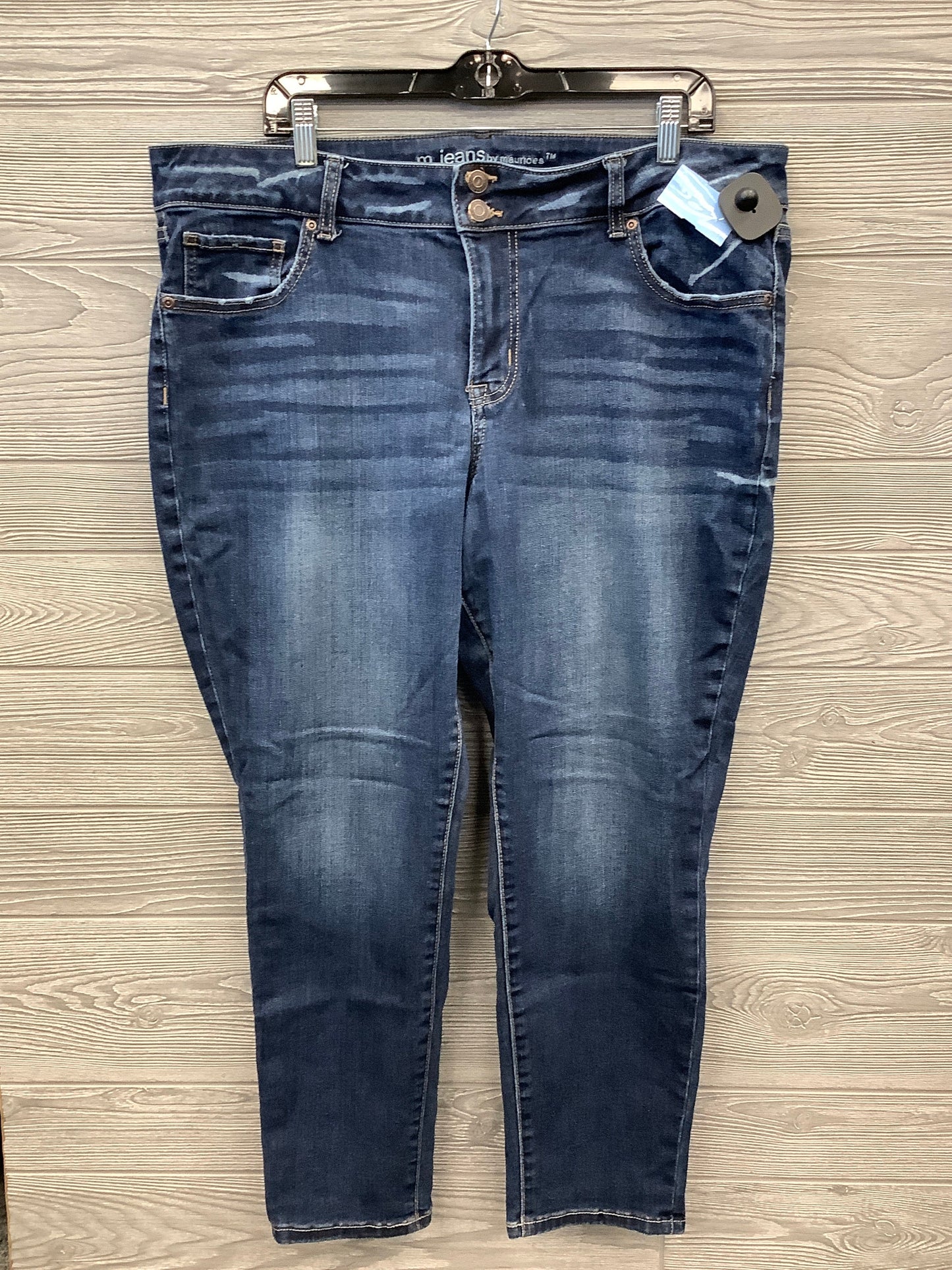 Jeans Skinny By Maurices In Blue Denim, Size: 18