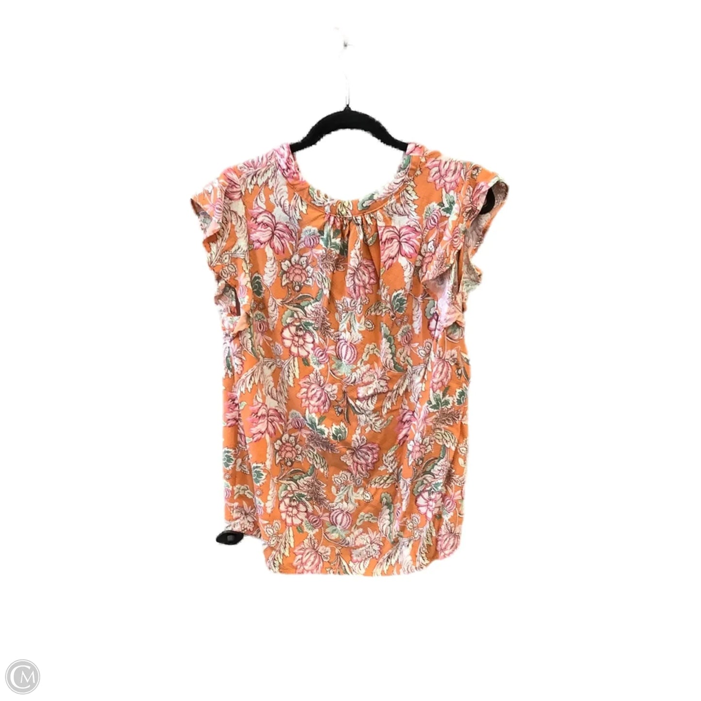 Top Short Sleeve By Jones And Co In Orange, Size: 1x
