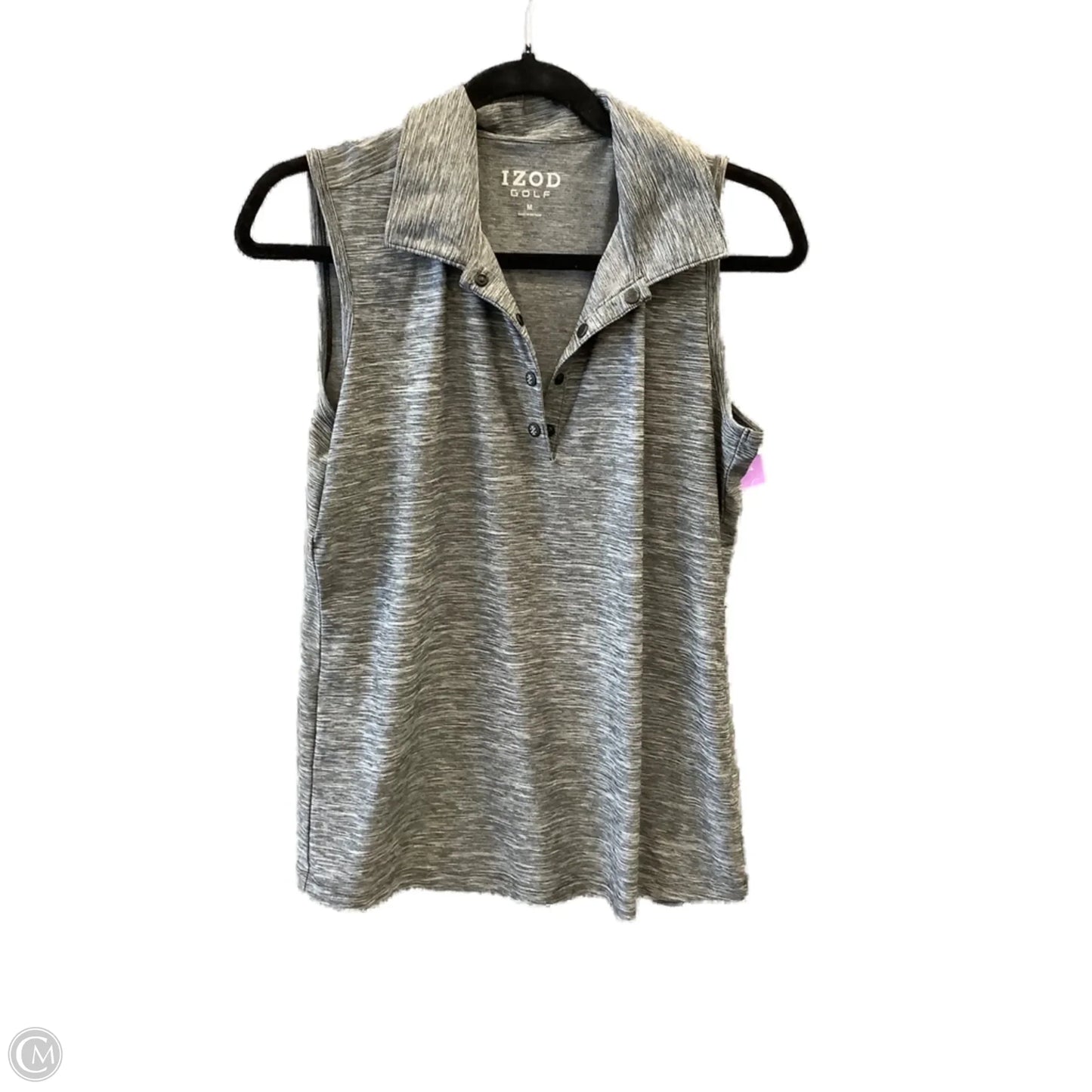 Athletic Tank Top By Izod In Grey, Size: M