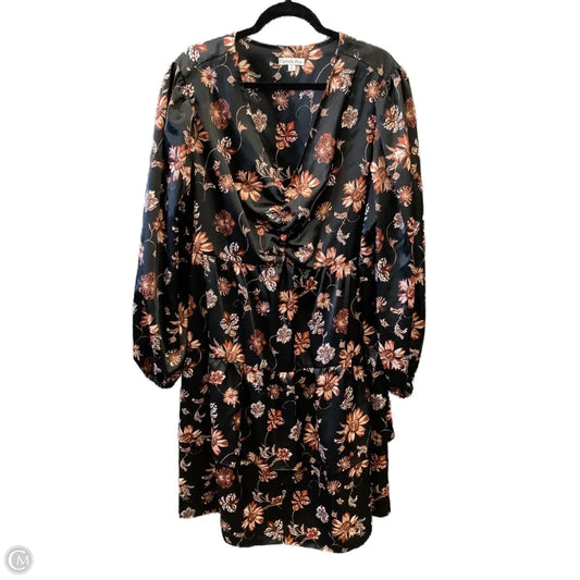 Dress Casual Midi By Ophelia Roe In Black & Brown, Size: 2x