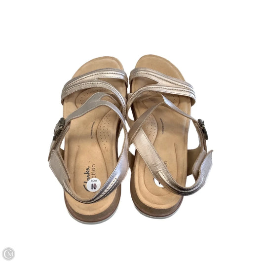 Sandals Flats By Clarks In Rose Gold, Size: 10