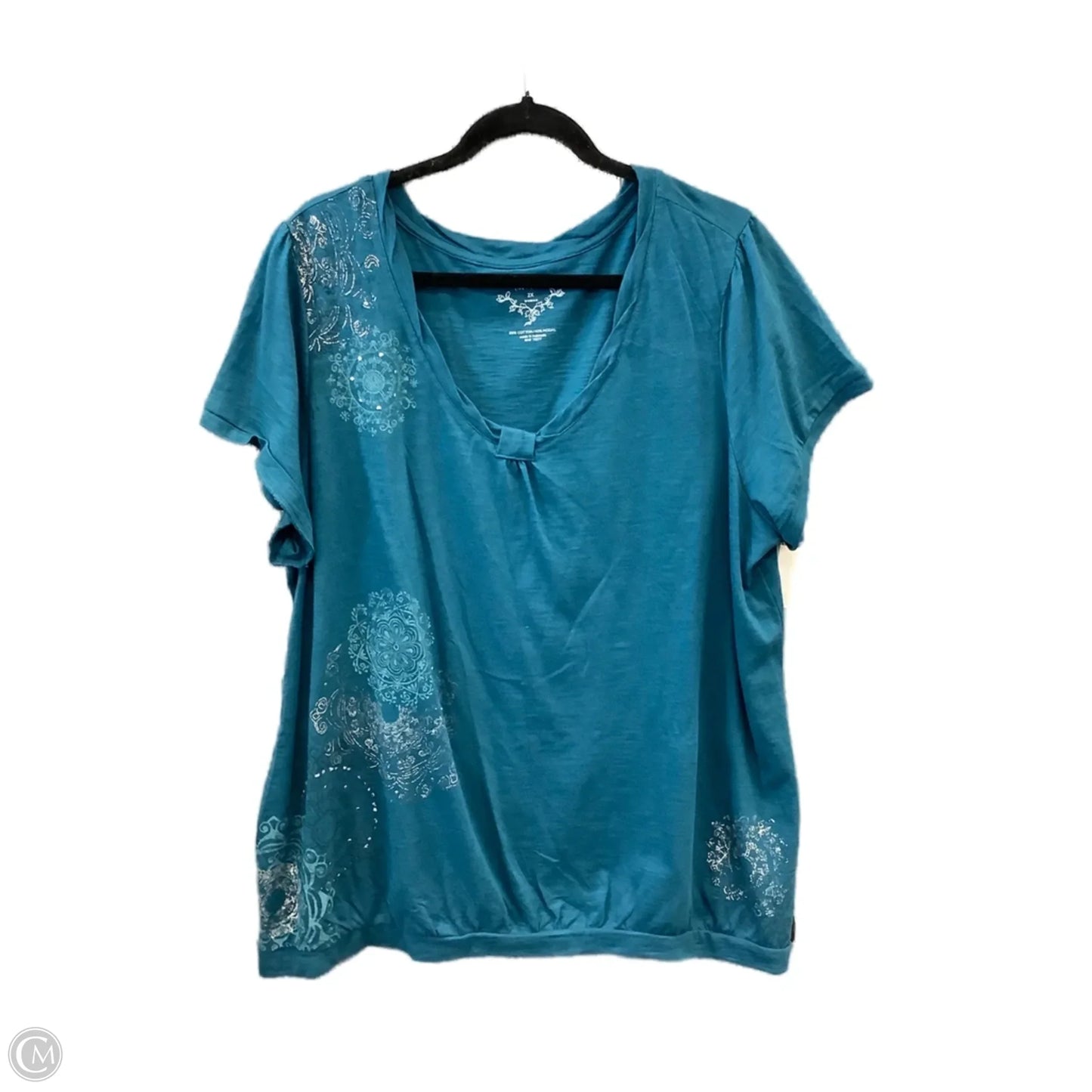Top Short Sleeve By Sonoma In Blue, Size: 2x