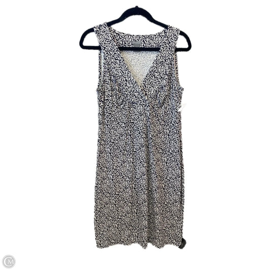 Dress Casual Midi By Ann Taylor In Black & White, Size: M