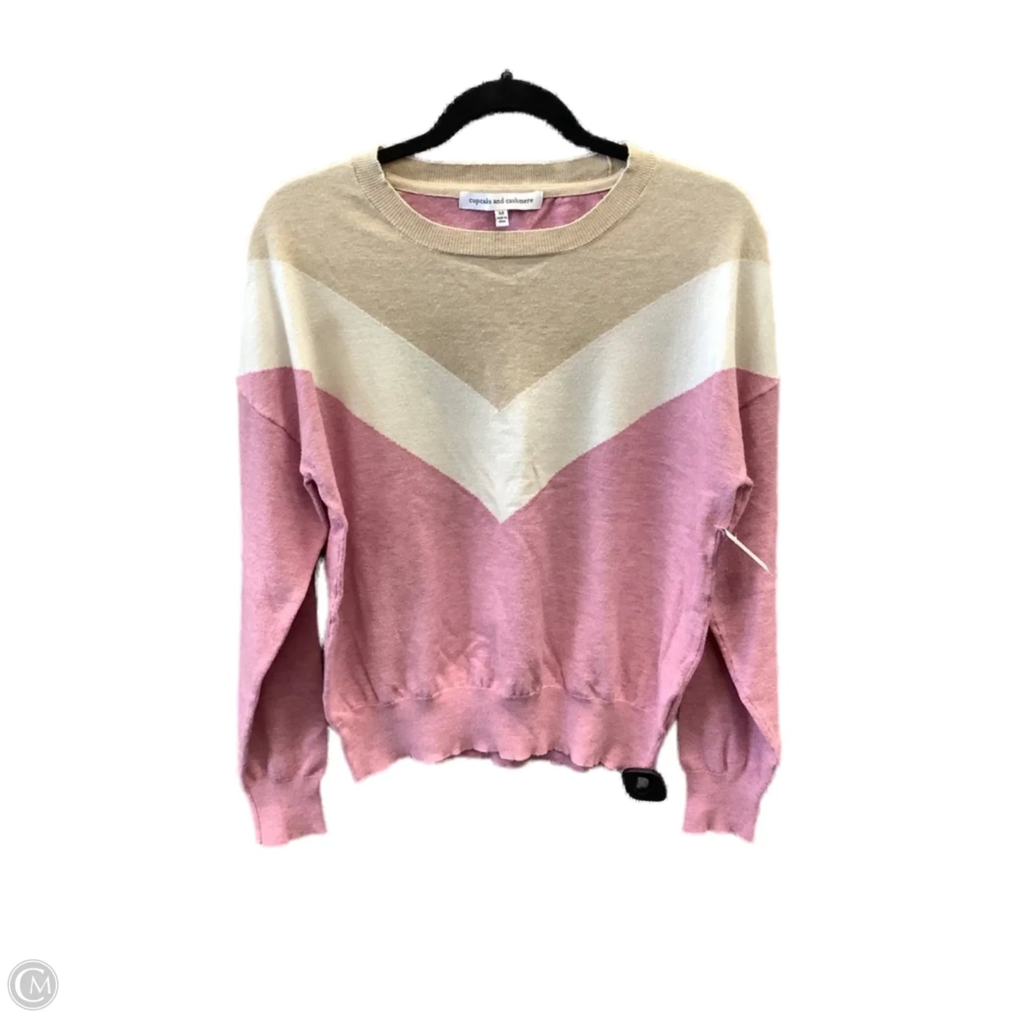 Sweater By Cupcakes And Cashmere In Pink & Tan, Size: M