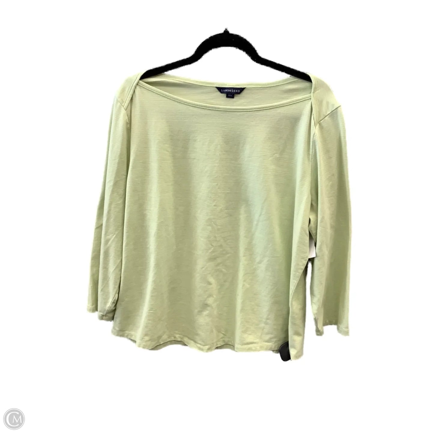 Top Long Sleeve By Lands End In Green, Size: Xl