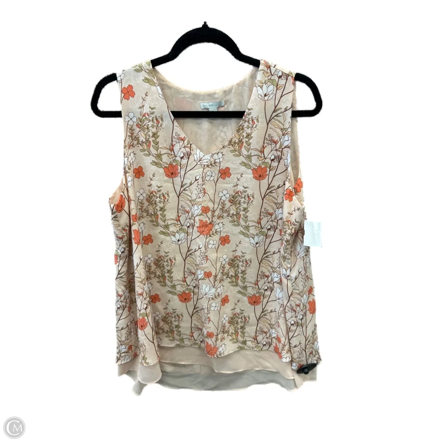 Top Sleeveless By Cato In Pink, Size: L