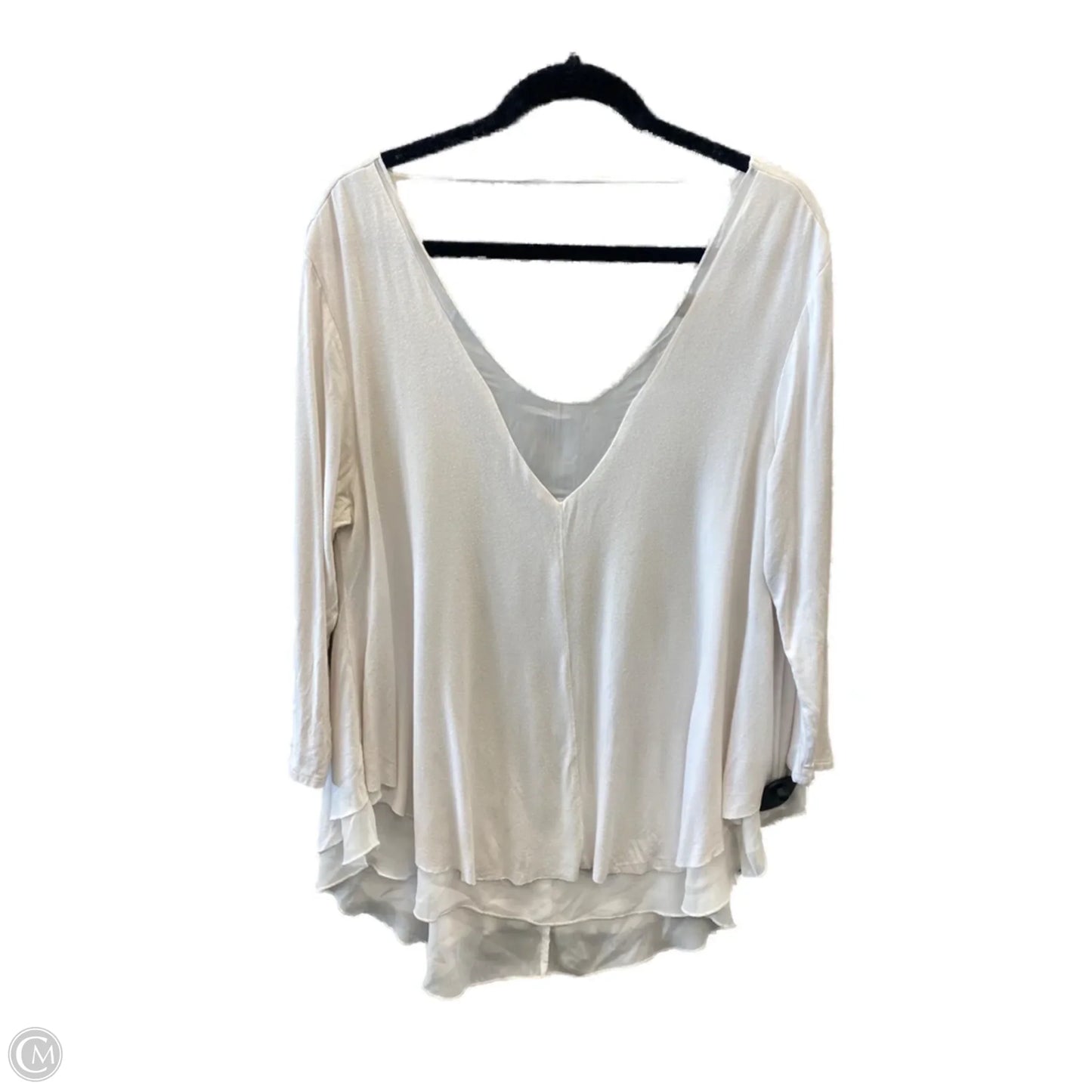 Top Long Sleeve By Bke In White, Size: Xl