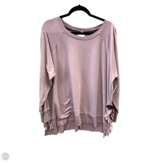 Top Long Sleeve By Cupio In Purple, Size: 1x