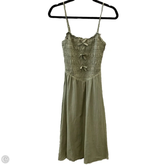 Dress Casual Midi By American Eagle In Green, Size: Xs
