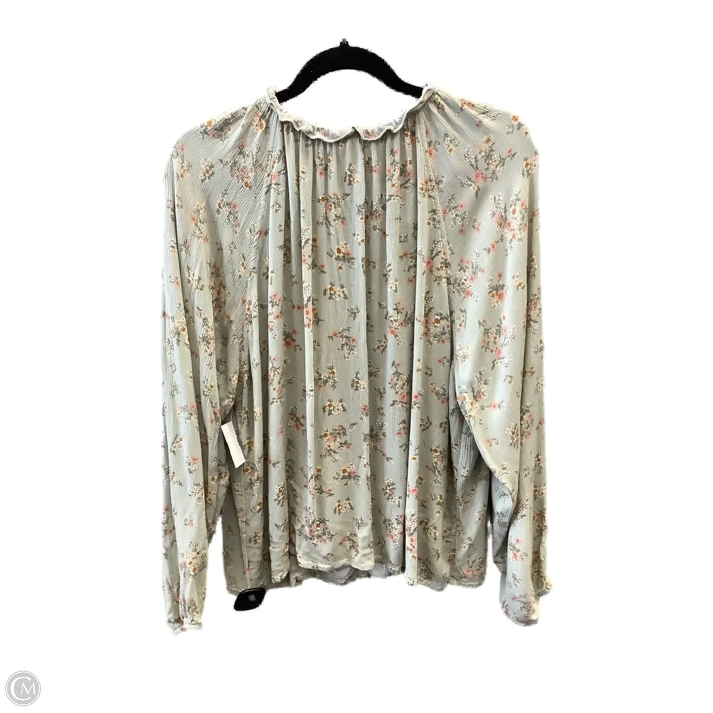 Top Long Sleeve By No Boundaries In Green, Size: 3x