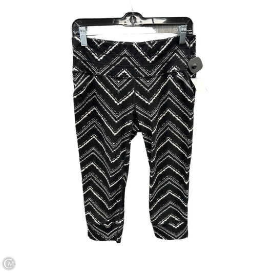 Athletic Capris By Athleta In Black & White, Size: M