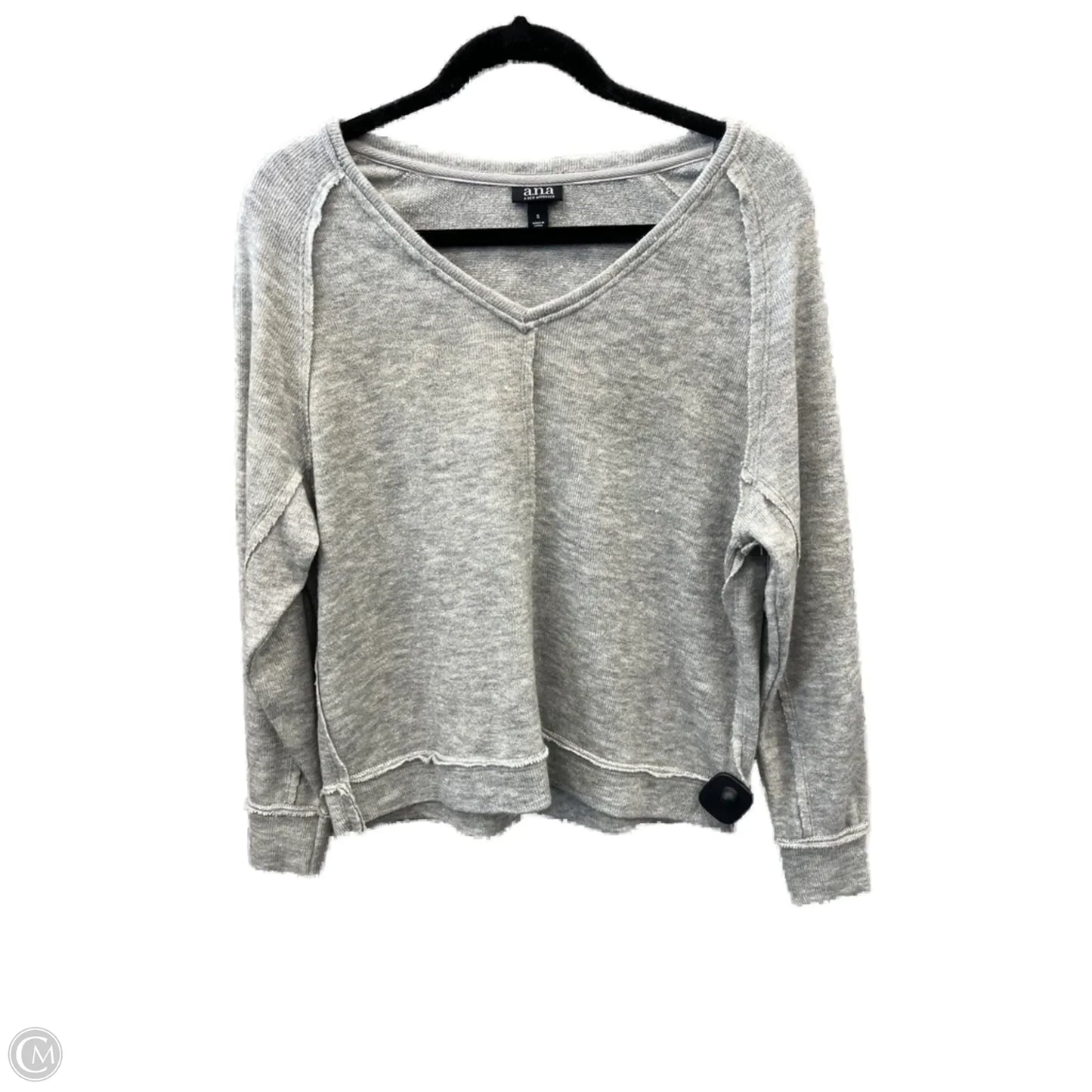 Top Long Sleeve By Ana In Grey, Size: S