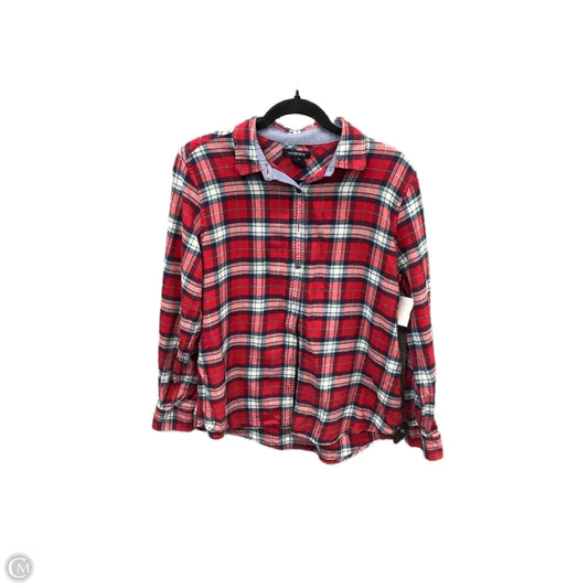 Top Long Sleeve By Lands End In Red, Size: M