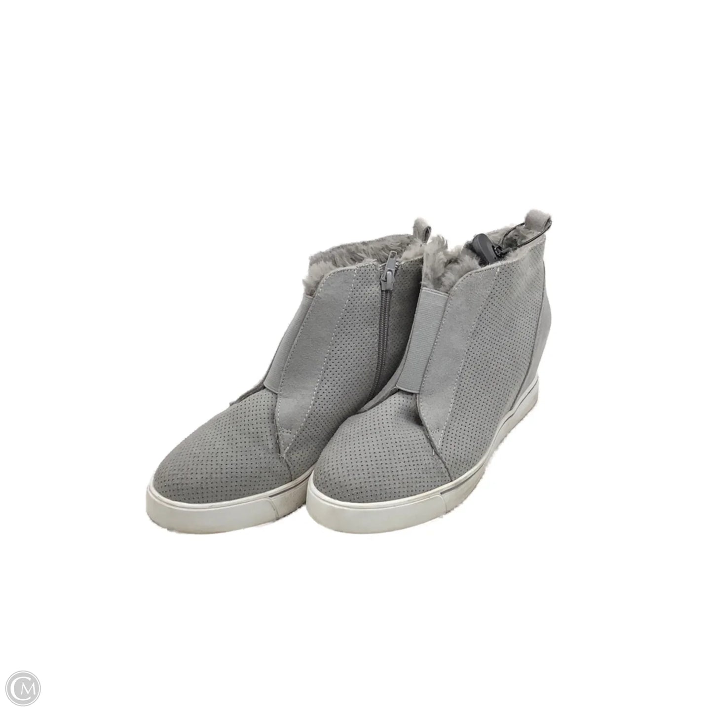 Boots Ankle Flats By Clothes Mentor In Grey, Size: 7.5
