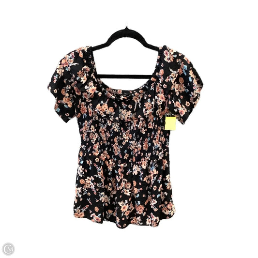 Top Short Sleeve By Maurices In Black, Size: S