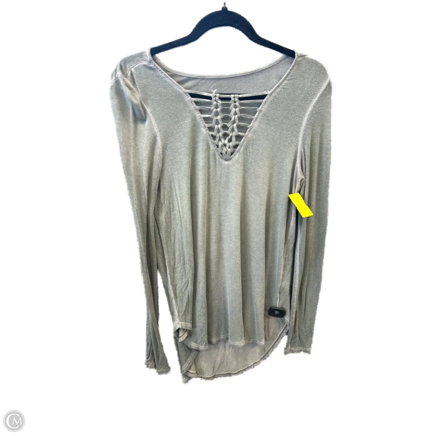 Top Long Sleeve By American Eagle In Green, Size: S