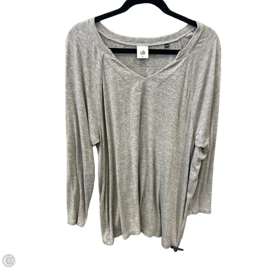 Top Long Sleeve By Cabi In Grey, Size: M
