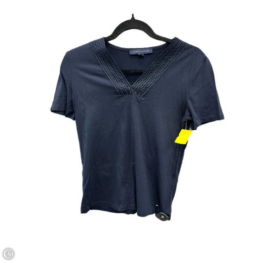 Top Short Sleeve By Tommy Hilfiger In Navy, Size: S