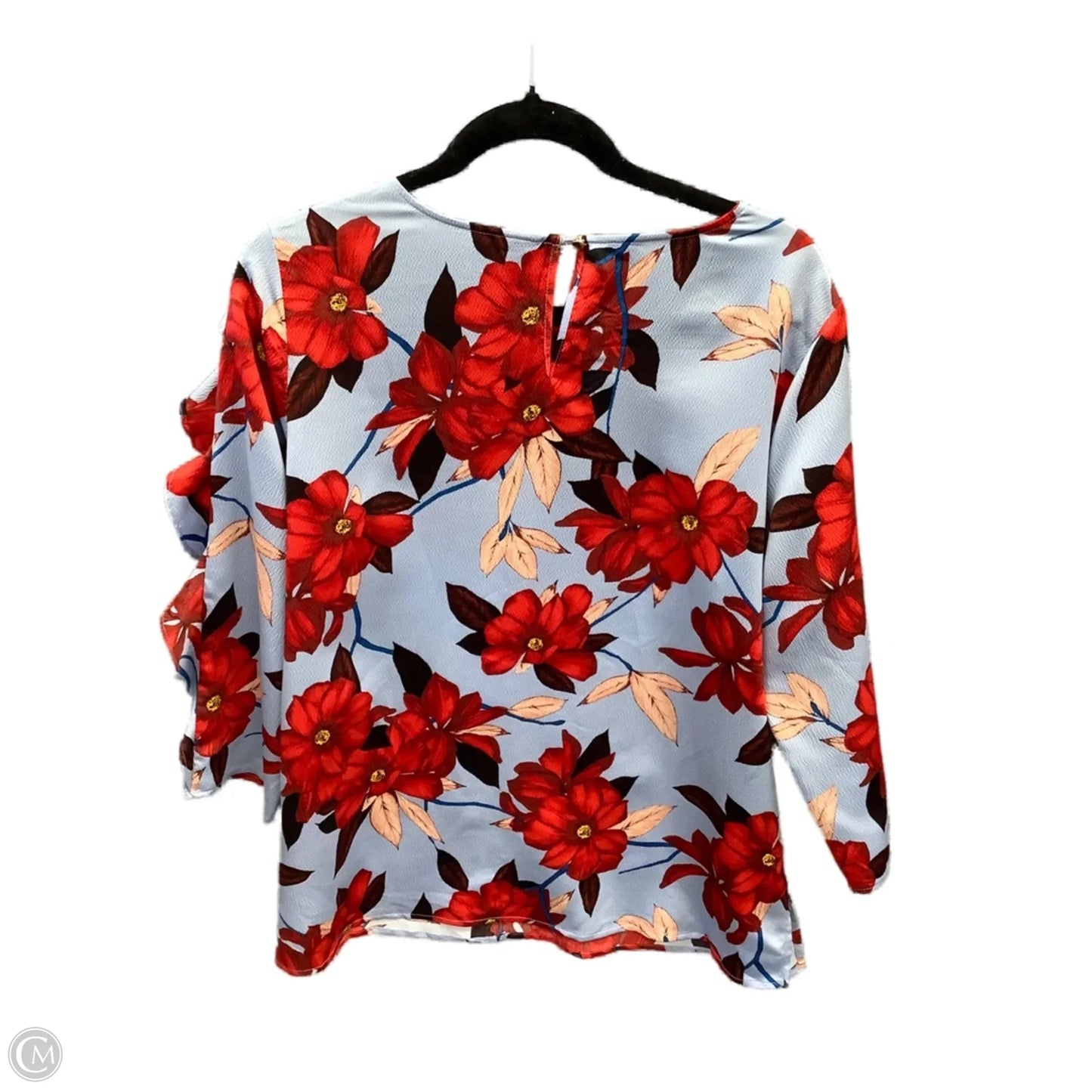 Top Long Sleeve By Liz Claiborne In Floral Print, Size: L