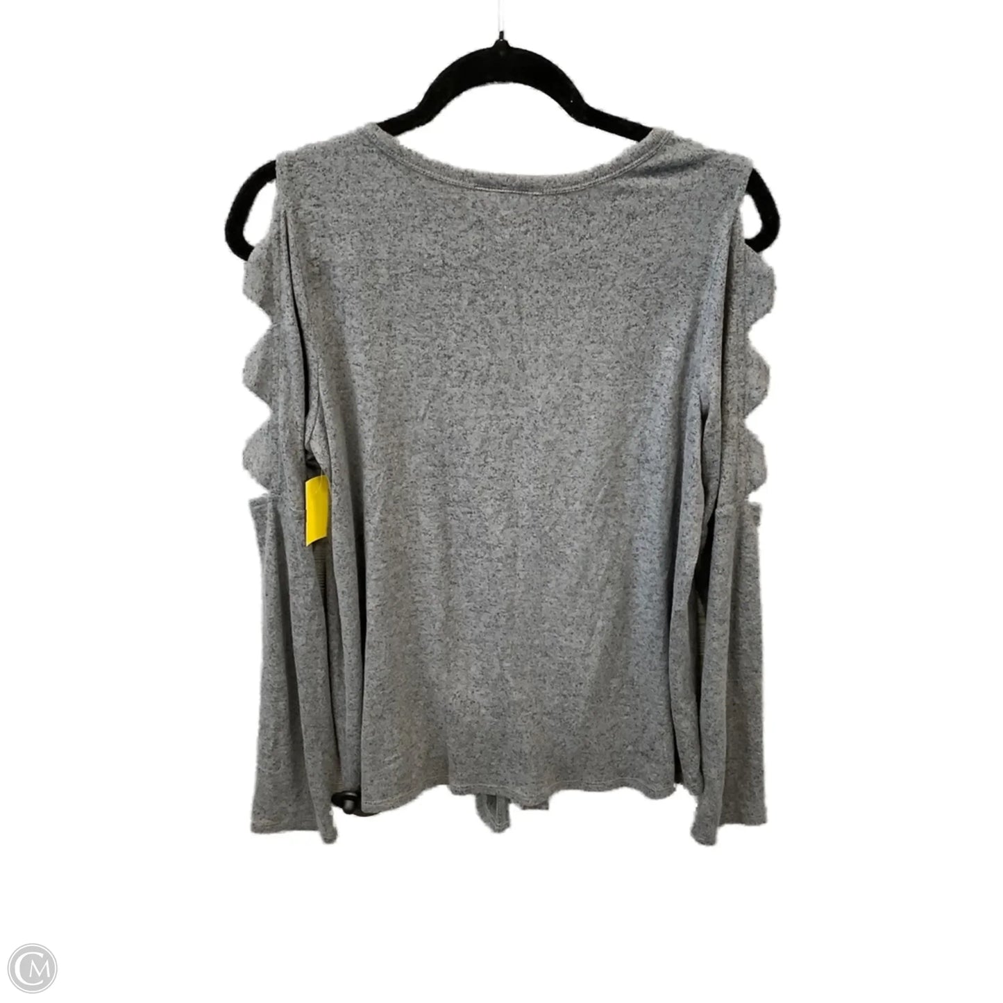 Top Long Sleeve By By & By In Grey, Size: L