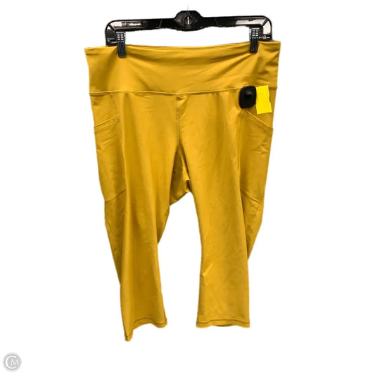 Athletic Leggings Capris By Old Navy In Yellow, Size: Xl