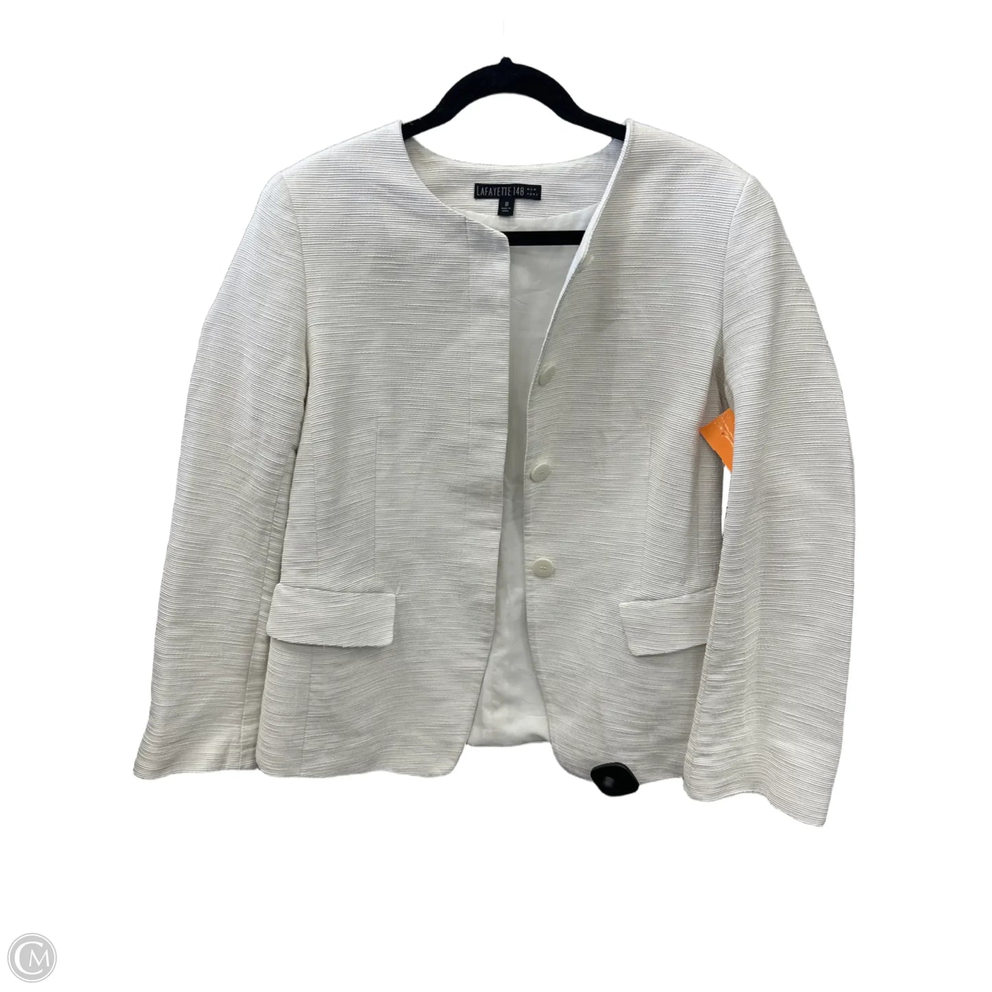 Blazer Designer By Lafayette 148 In White, Size: M