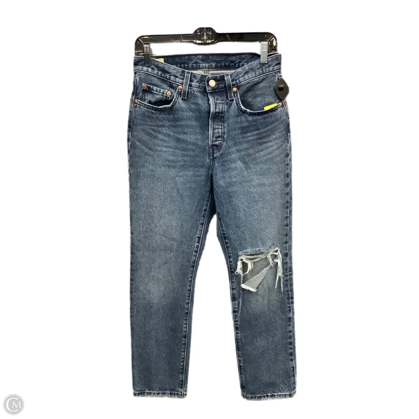 Jeans Straight By Levis In Blue Denim, Size: 8