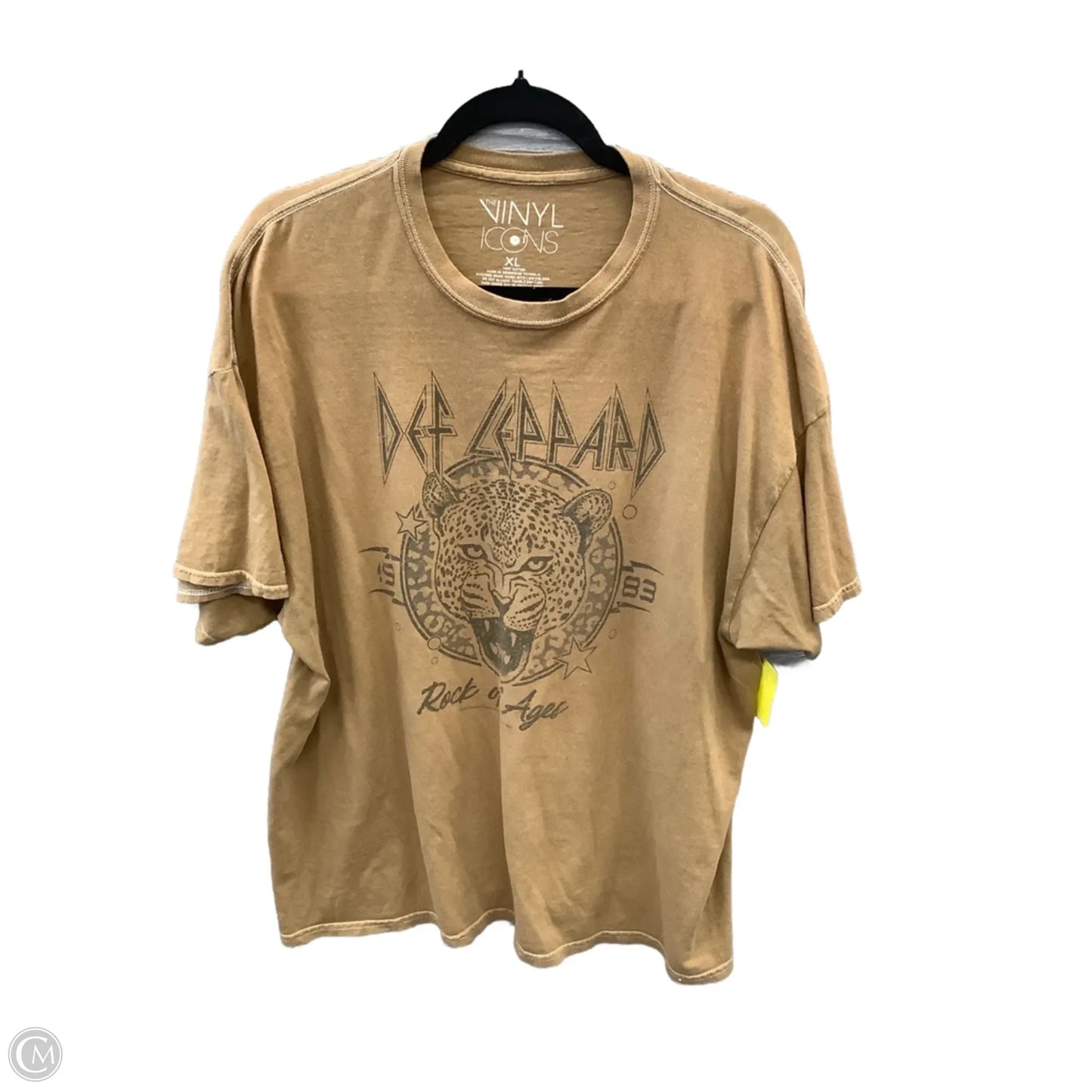 Top Short Sleeve By Clothes Mentor In Brown, Size: Xl