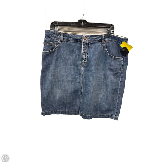 Skirt Mini & Short By Izod In Blue Denim, Size: 14