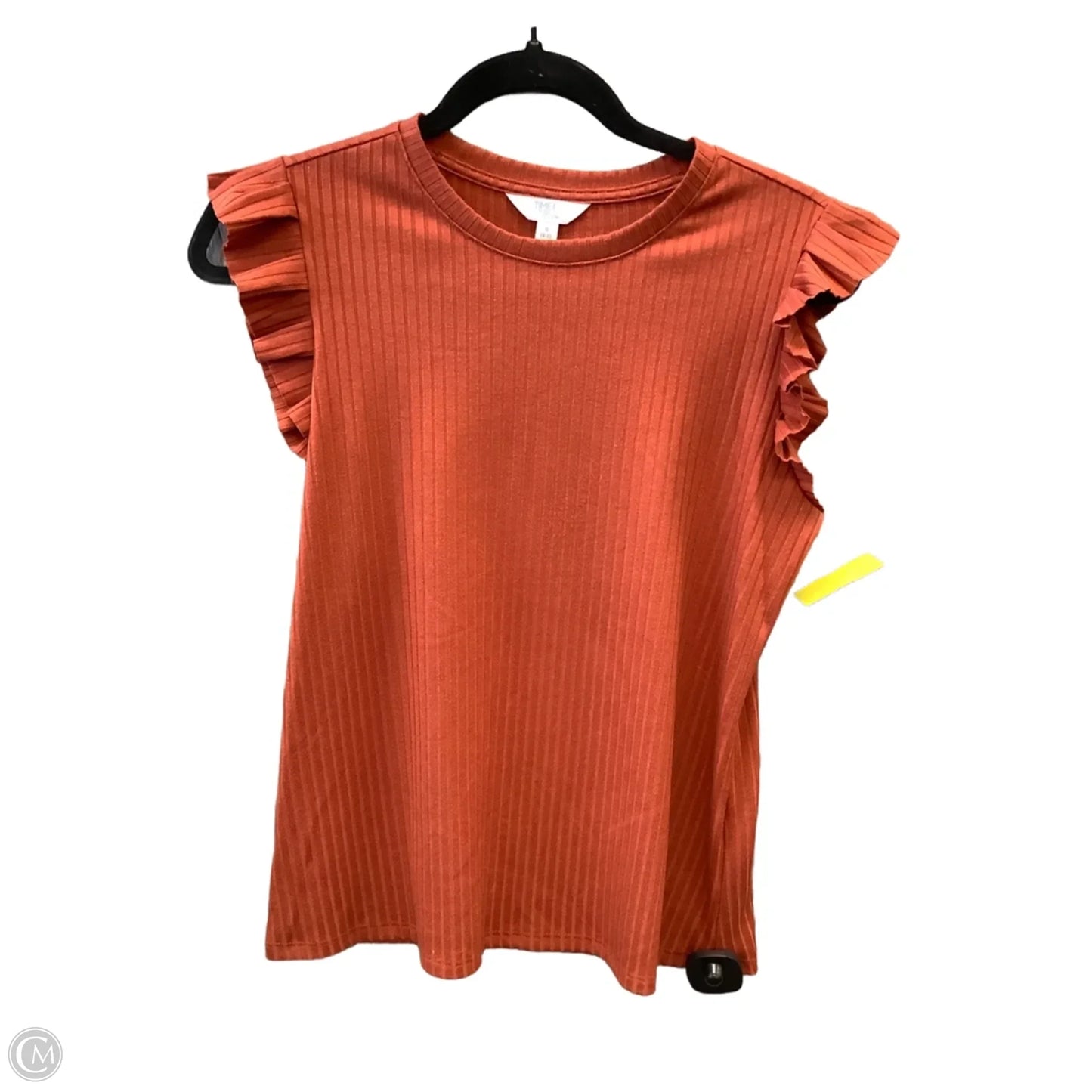 Top Short Sleeve By Time And Tru In Orange, Size: S