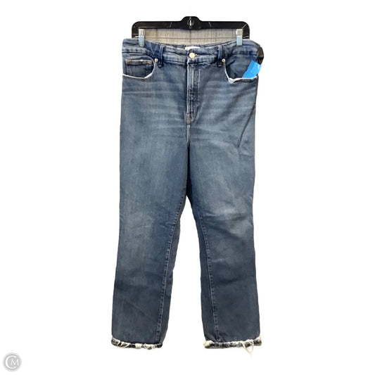 Jeans Straight By Good American In Blue Denim, Size: 14