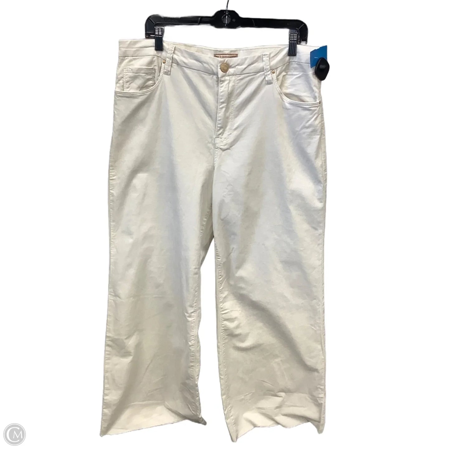 Jeans Wide Leg By Kut In Cream, Size: 14