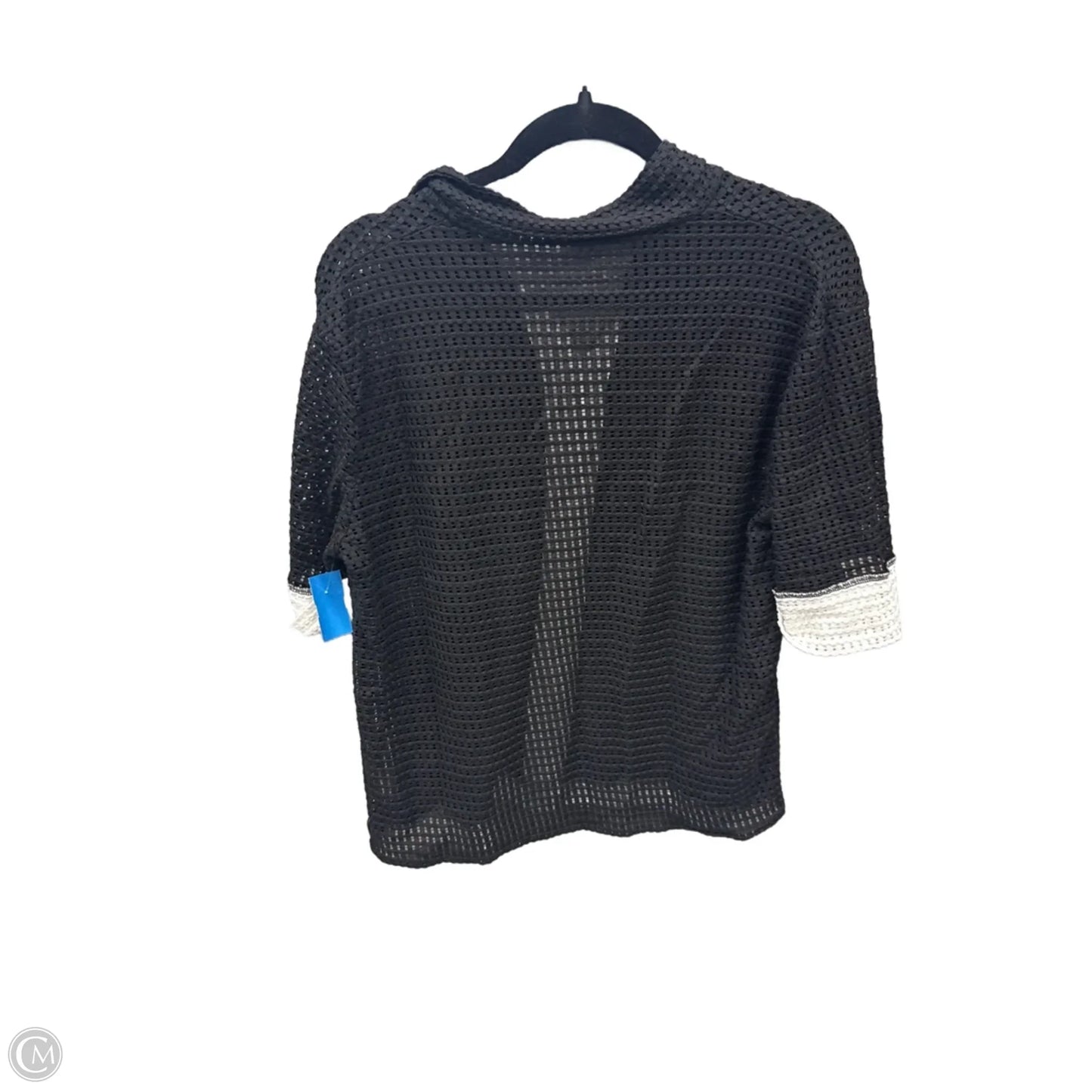 Top Short Sleeve By Clothes Mentor In Black & White, Size: L