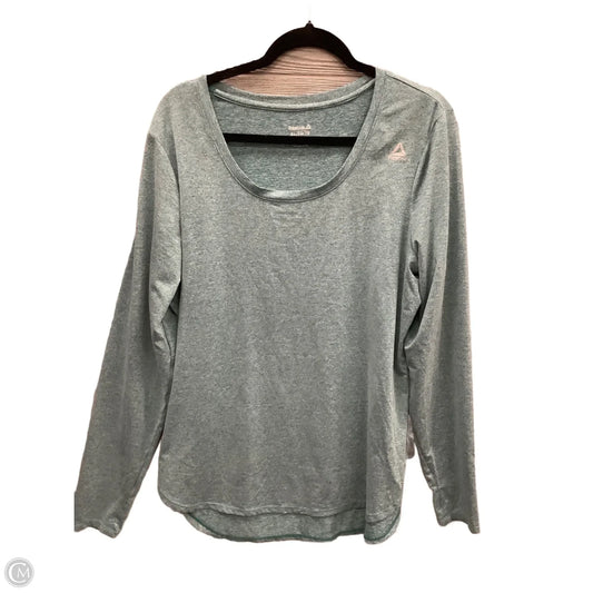 Athletic Top Long Sleeve Crewneck By Reebok In Blue, Size: Xl