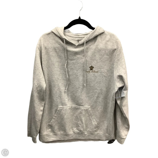 Sweatshirt Hoodie By Simply Southern In Grey, Size: L
