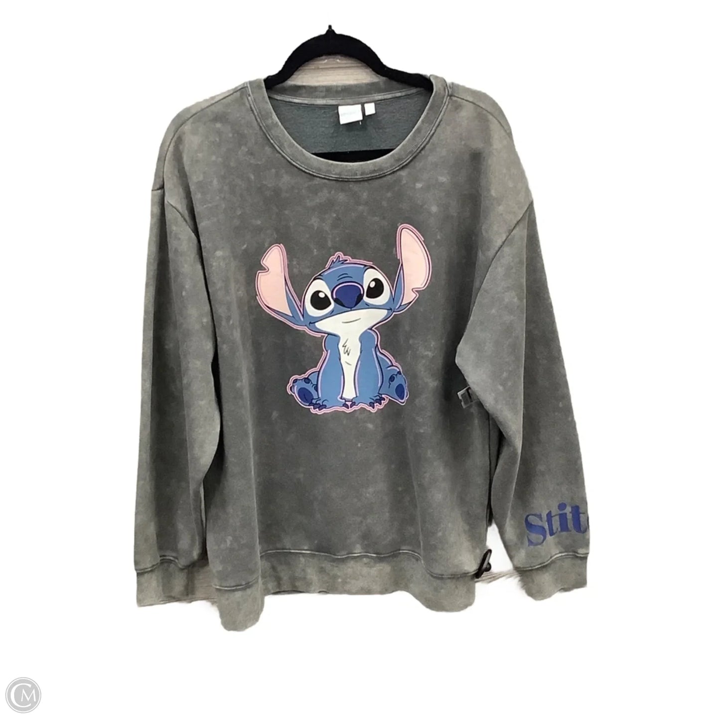 Sweatshirt Crewneck By Disney In Grey, Size: Xl