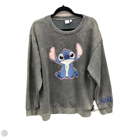 Sweatshirt Crewneck By Disney In Grey, Size: Xl
