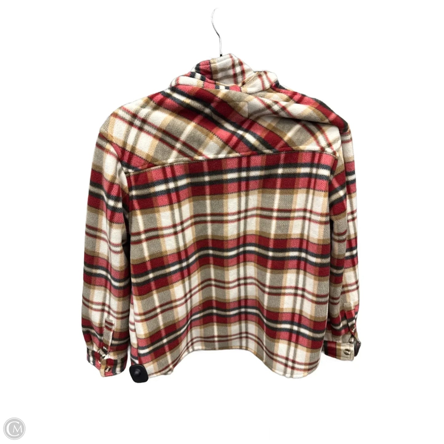 Jacket Shirt By Sage In Plaid Pattern, Size: M