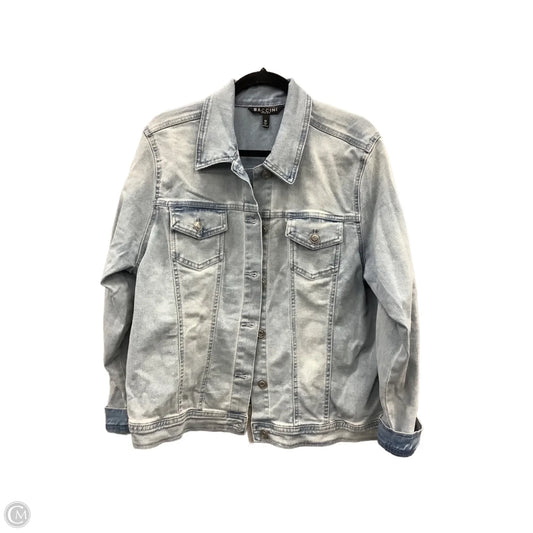 Jacket Denim By Baccini In Blue Denim, Size: 1x