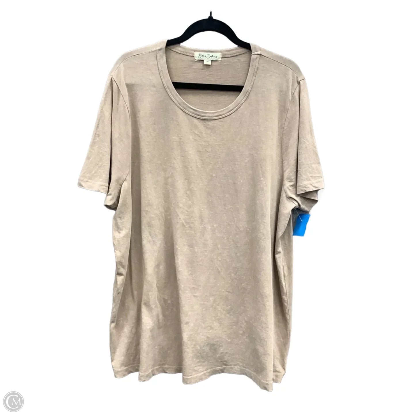 Top Short Sleeve By Clothes Mentor In Brown, Size: 2x