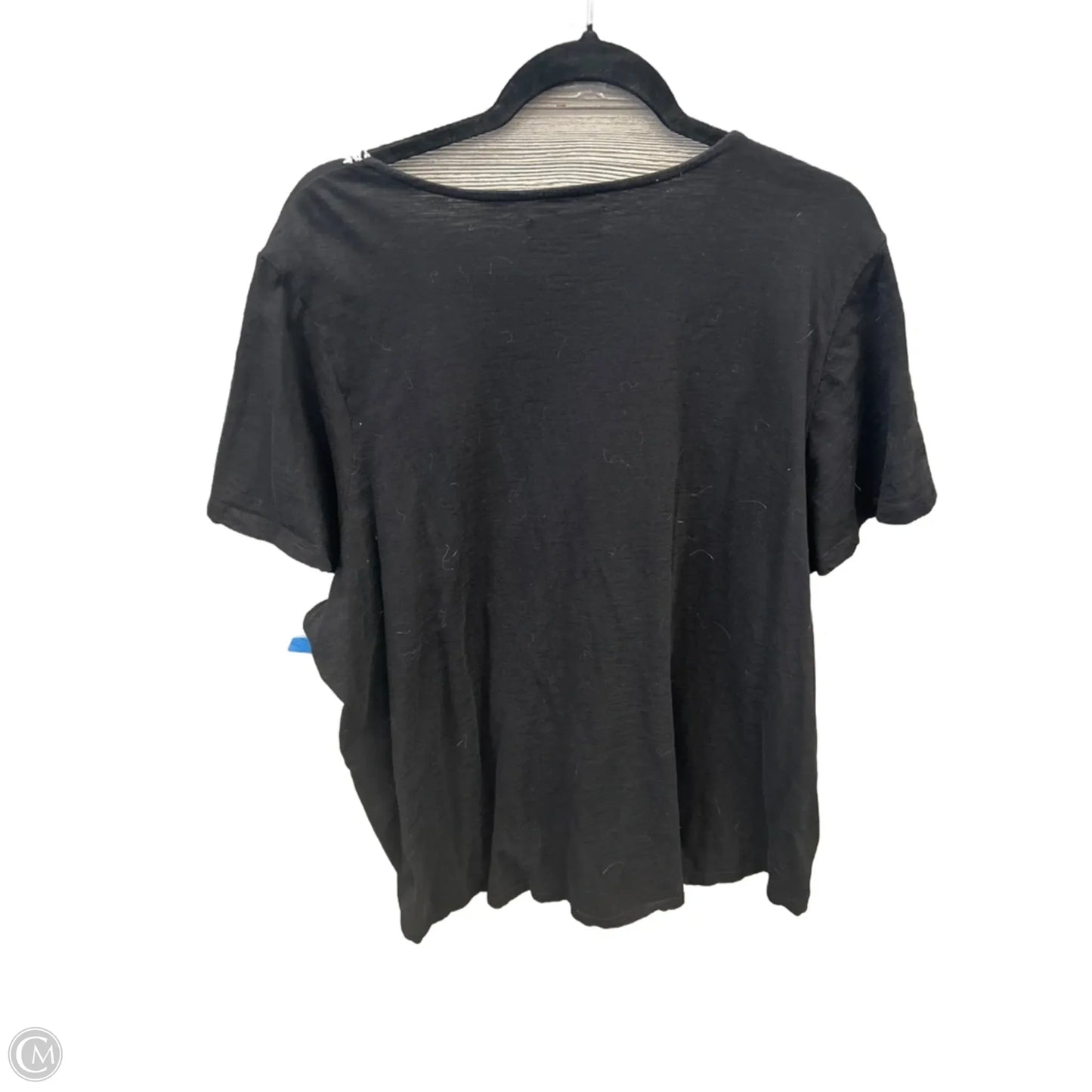 Top Short Sleeve By Lane Bryant In Black, Size: 3x