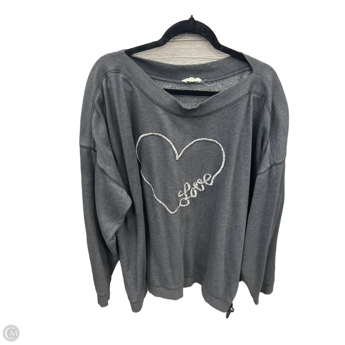 Sweatshirt Crewneck By Maurices In Grey, Size: 3x
