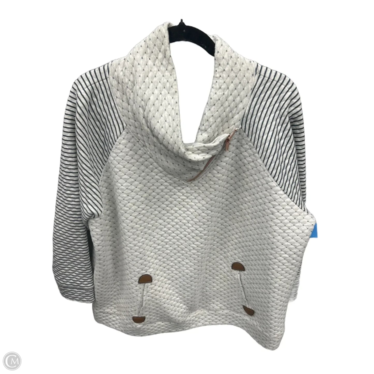 Sweatshirt Collar By Maurices In Grey, Size: 2x