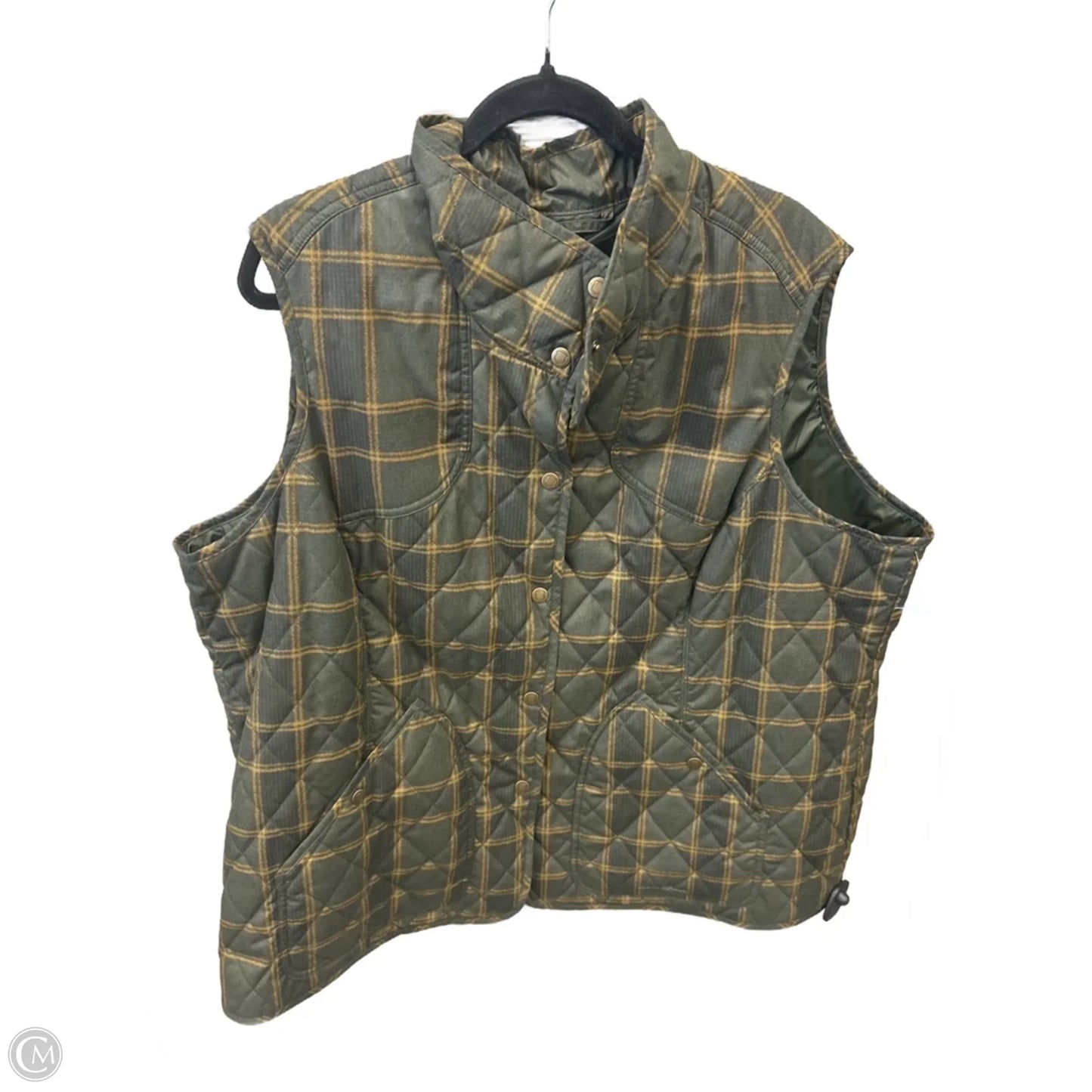 Vest Puffer & Quilted By Eddie Bauer In Green, Size: 3x